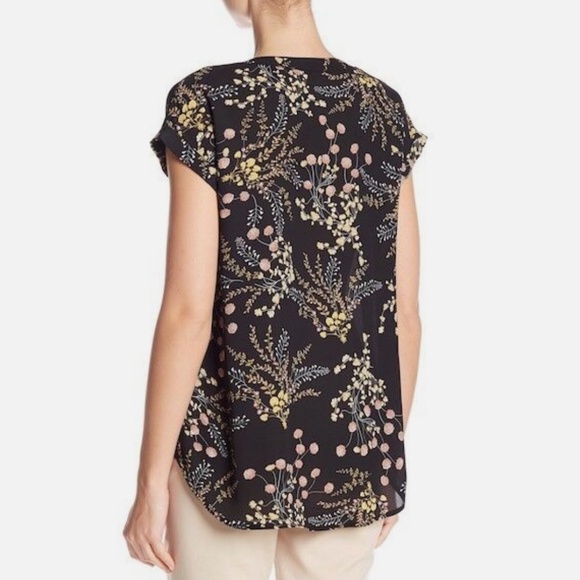 Philosophy Apparel Split Neck Rolled Sleeve Blouse Size Small - Picture 2 of 12